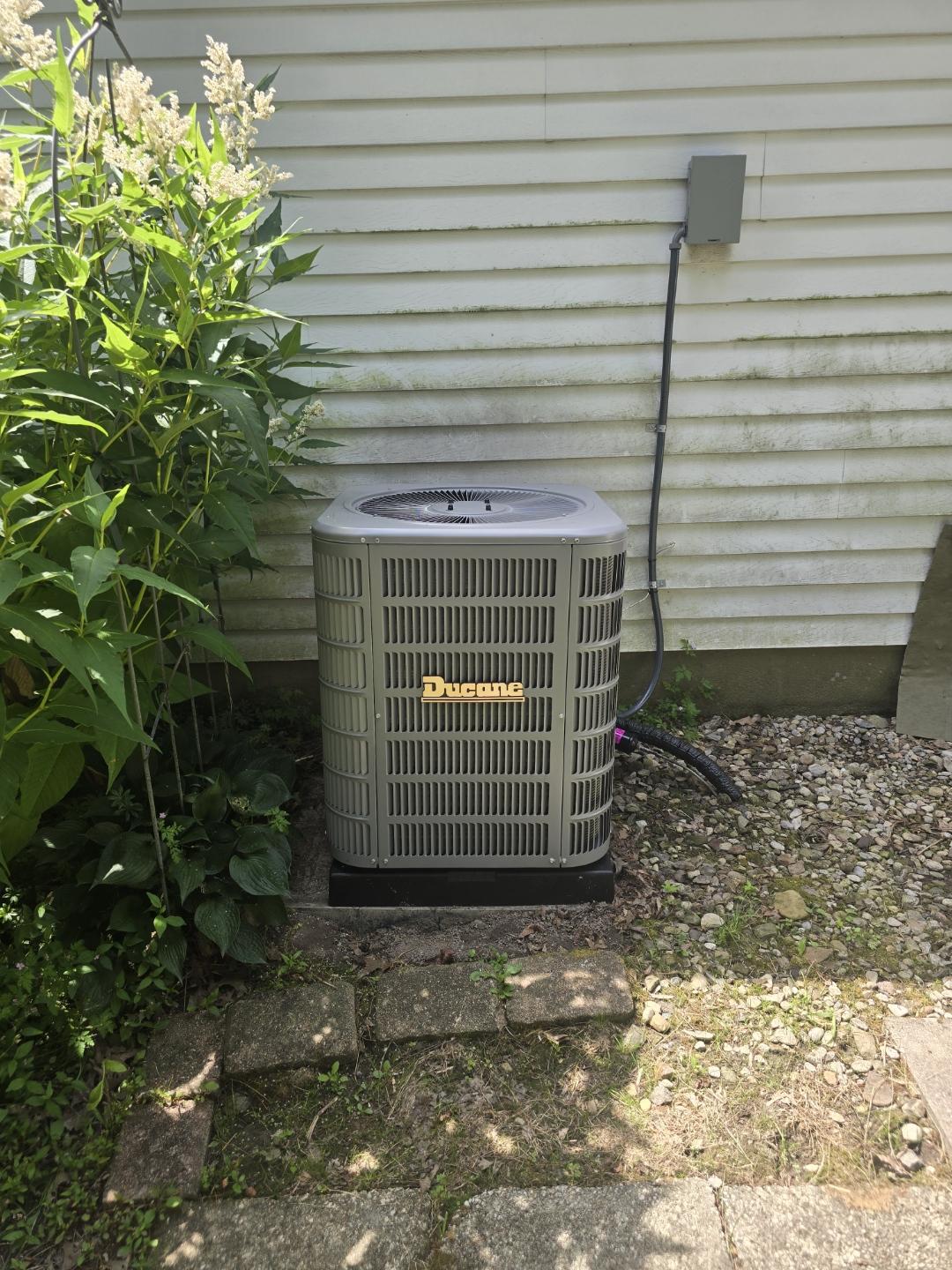 Central AC Installation — Aurora OH — PDR Comfort Systems PDR Comfort Systems residential Ducane central air conditioner installation serving Aurora, OH — local Northeast Ohio HVAC contractor.